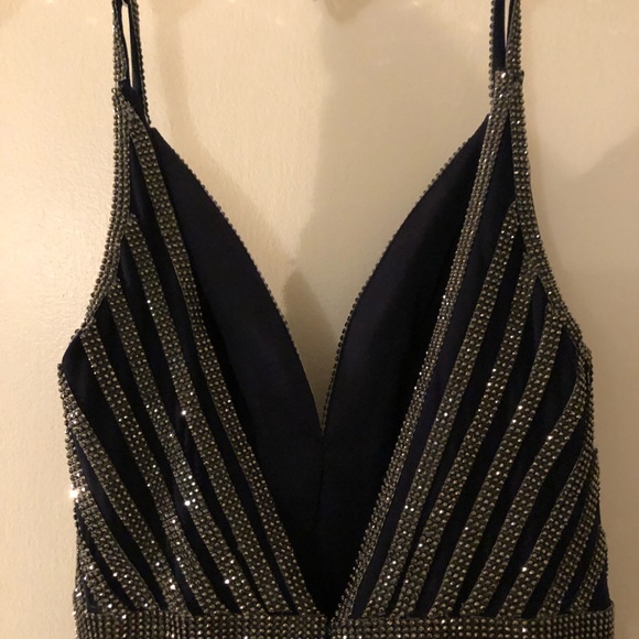 Jovani midnight blue ball gown - Picture 3 of 5